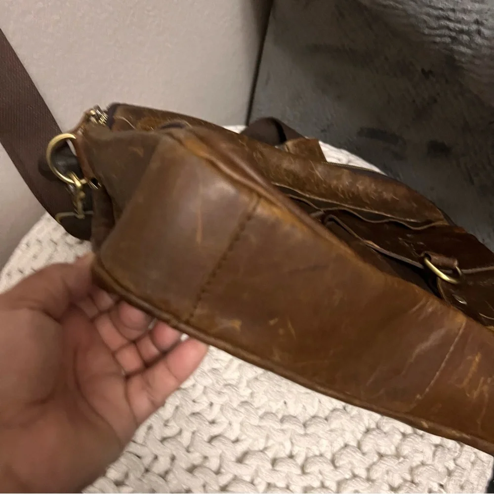 Vintage Mersq Leather Messenger Bag